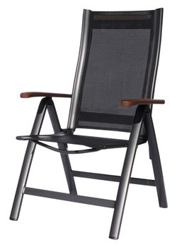 SUN GARDEN Kerti szék állítható ASS COMFORT antracit/fekete