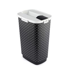 ROTHO Eledel konténer CODY 50 L műanyag fekete/fehér pöttyös