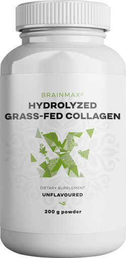 BrainMax hidrolizált GrassFed kollagén (fűvel táplált tehenekből származó kollagén), 200 g