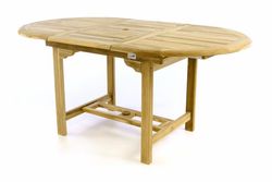 DIVERO Kerti asztal 120/170cm tíkfa