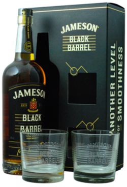 Jameson Black Barrel + 2 Pohárral 40% 0,7L