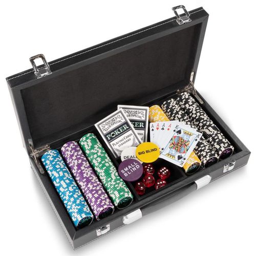 Póker bőrönd Texas Holdem Black Jack lézer zsetonnal