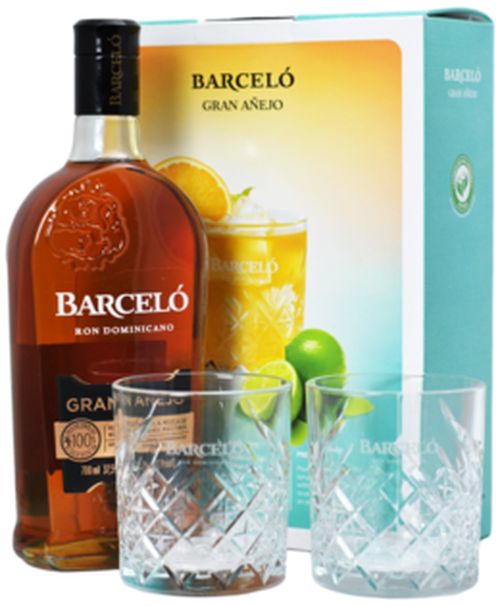 Barceló Gran Añejo + 2 pohárral 37,5% 0,7L