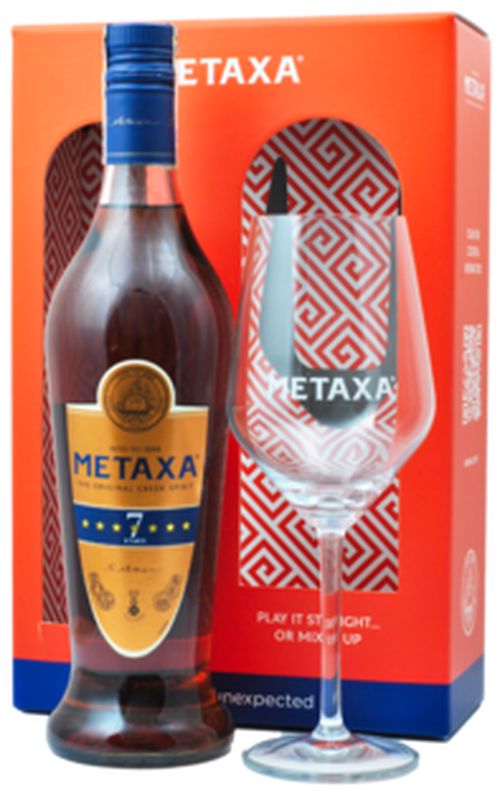 Metaxa 7* + 1 Pohárral 40% 0,7L