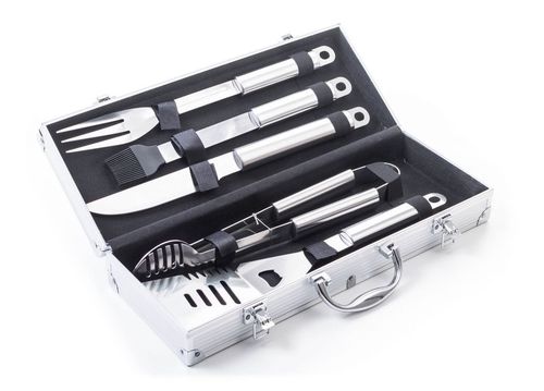 G21 Grill eszköz készlet 5 db aluminium bőröndben