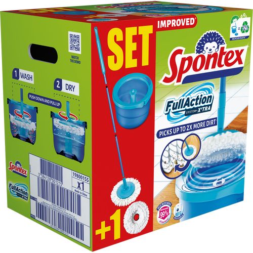 Spontex Full Action System Plus rojtos felmosó mop